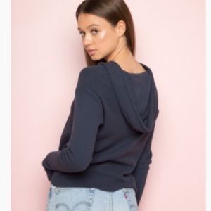 Brandy Melville navy hoodie top